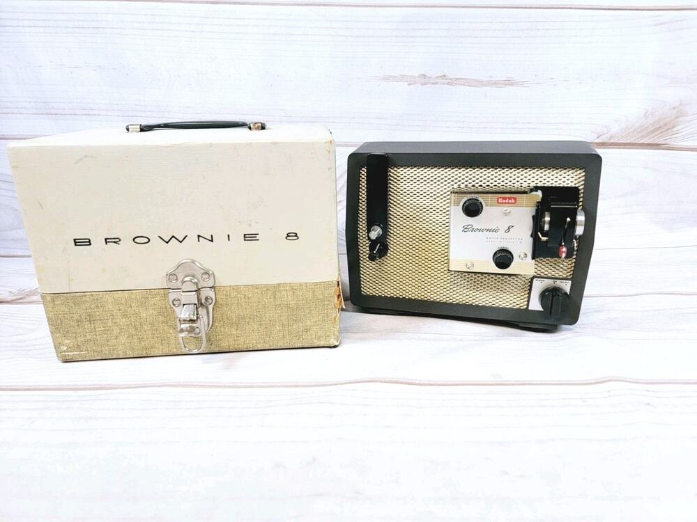 Vintage Kodak Brownie 8 Movie Projector Model 10 With Original Case Tested